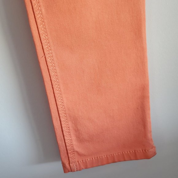 DL1961 ANGEL Women's Mid-rise Ankle Jeans Coral Orange Gold Accents Western Chic - Picture 7 of 13